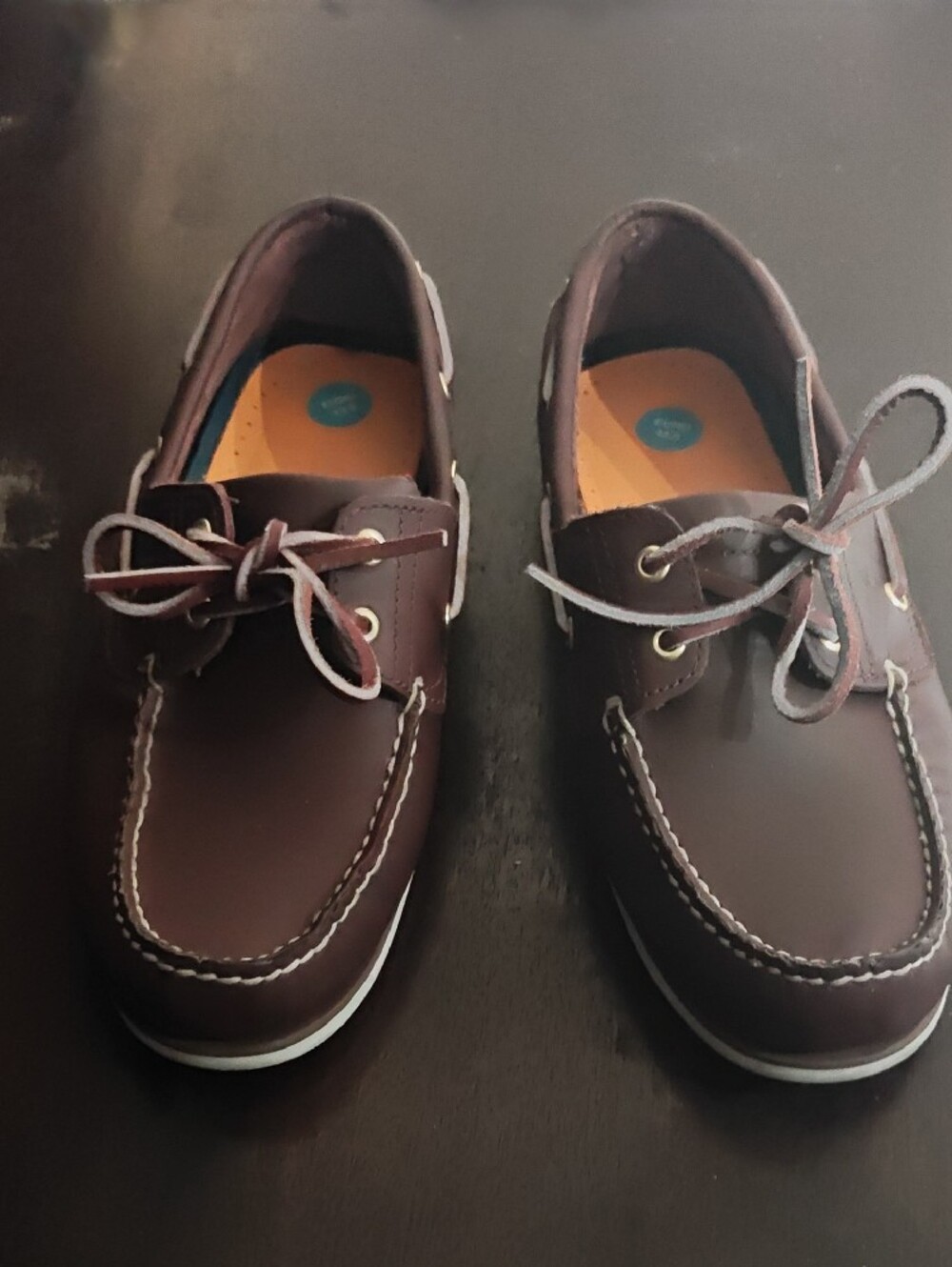 TIMBERLAND Brown Leather Lace-Up Boat Shoes - Picture 3 of 6